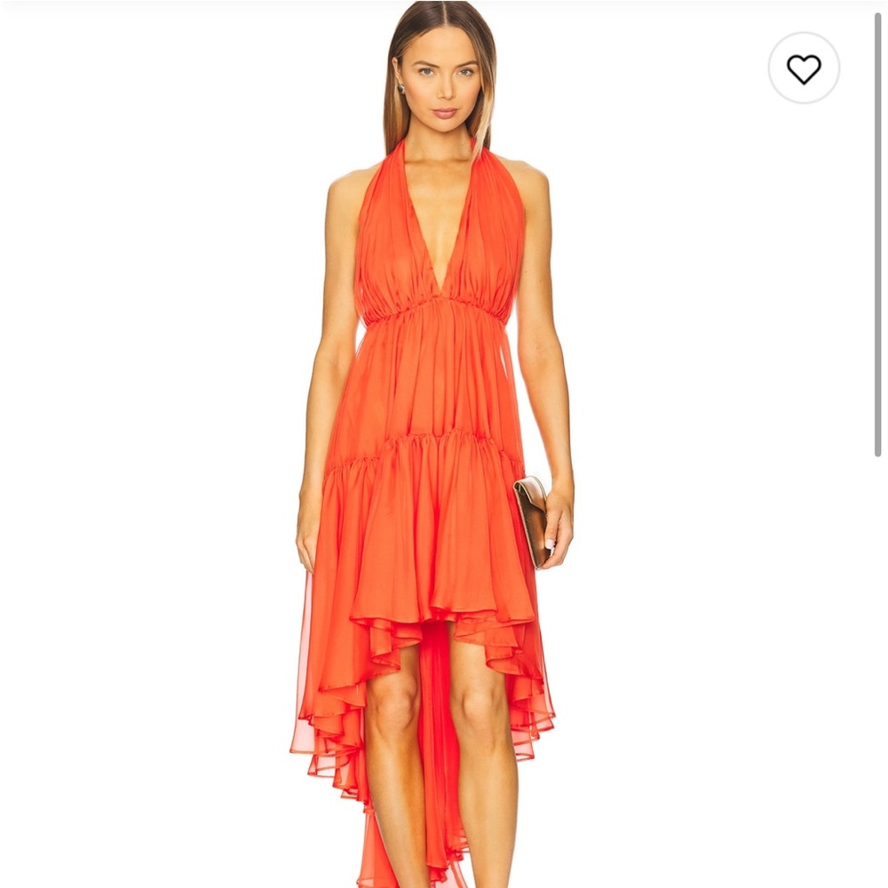 NWT - size 4 Bardot Leona High Low Ruffle Dress in Fire